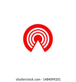 Signal logo icon design vector template

