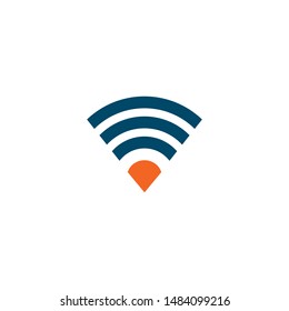 Signal logo icon design vector template
