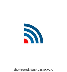 Signal logo icon design vector template
