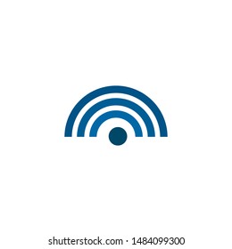 Signal logo icon design vector template
