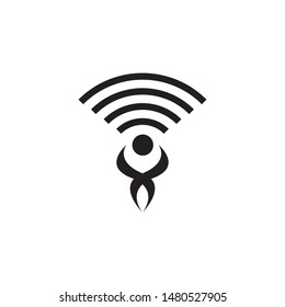 Signal logo template vector icon design