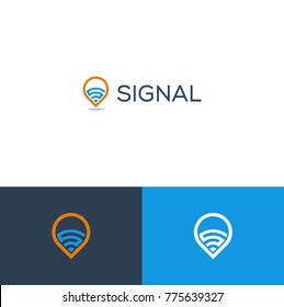 Signal logo template - vector illustration template