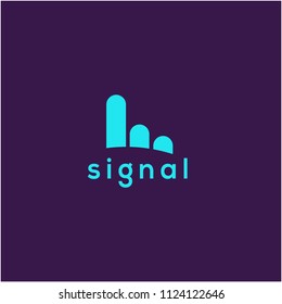Signal logo vector template