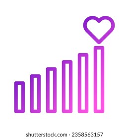 Signal love icon gradient purple pink style valentine illustration vector element and symbol perfect.
