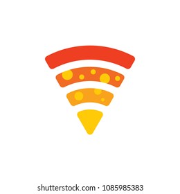 signal mark pizza shape design symbol vector