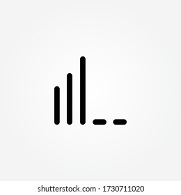 ilustración de vector de icono móvil de señal