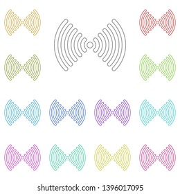 signal multi color icon. Simple thin line, outline vector of web icons for UI and UX, website or mobile application