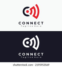 Signal network wave logo or internet or wireless.Logo for wifi,data and technology company