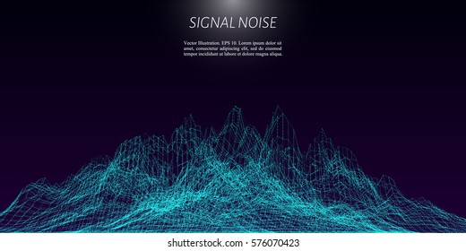 Signal noise vector illustration for technical background.