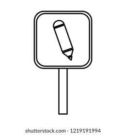 signal with pencil write