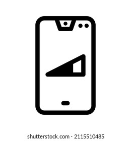 signal phone mobile icon vector. Wireless technologies in smart phone for user interface mobile application and website on white background