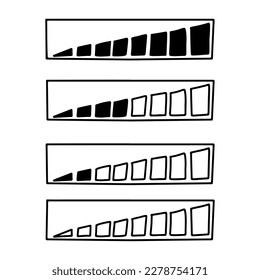 Signal pictigram in hand drawn doodle style. Vector illustration isolated on white background.