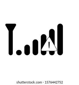 signal problem vector icon,  no signal 