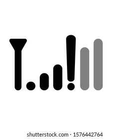 signal problem vector icon,  no signal 