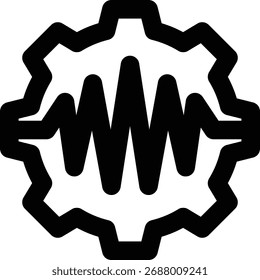 Processamento de sinal, sinal, ícone do esboço de engenharia