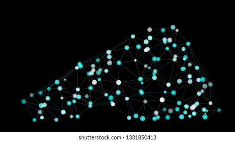 Signal processing visual structure geometric vector art