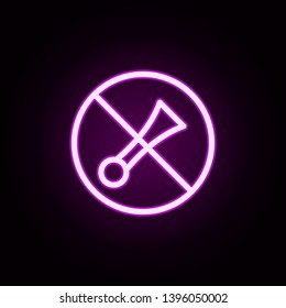 signal prohibition neon icon. Elements of ban set. Simple icon for websites, web design, mobile app, info graphics