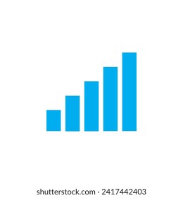 Signal reception band icon. Mobile phone connection level icon.
