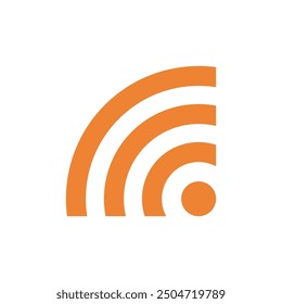 signal rss logo vector icon illustration	
