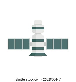 Signal satellite icon. Flat illustration of signal satellite vector icon isolated on white background
