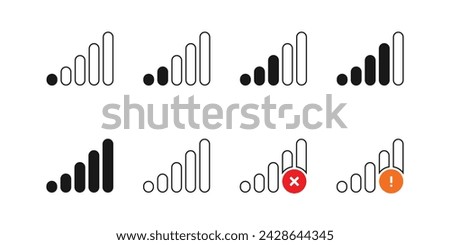 signal set icon, simple design, various for graphic needs, vector eps 10