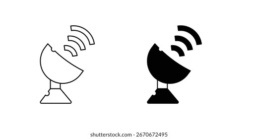 Signalsatz-Symbol auf weißem Hintergrund, Vektorgrafik