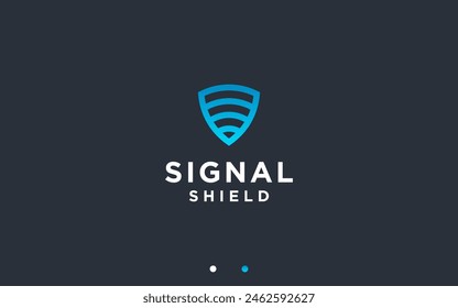 signal shield logo design vector silhouette illustration