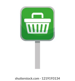 signal with shopping basket