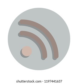 signal sign icon in badge style. One of web collection icon can be used for UI, UX