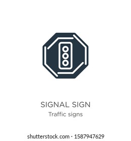 Signal sign icon vector. Trendy flat signal sign icon from traffic signs collection isolated on white background. Vector illustration can be used for web and mobile graphic design, logo, eps10