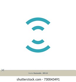 Signal Sign Vector Icon Logo Template Illustration Design. Vector EPS 10.