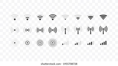 Signal signs isolated on white background. Vector icons 