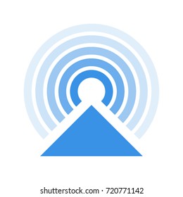 Signal source. Vector icon. Isolated.