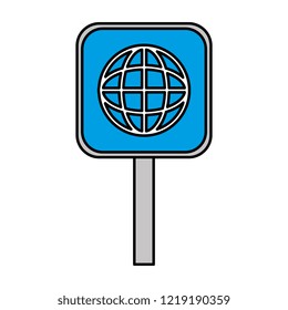 signal with sphere planet browser