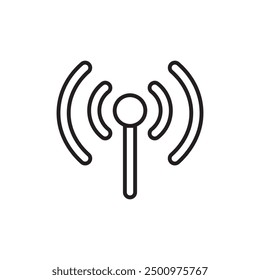 Signal spot, signal antena flat icon vector illustration outline style. 