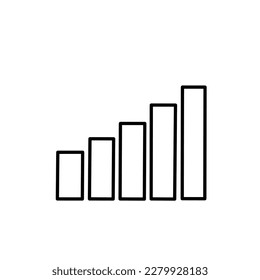 signal or statistics simple flat icon