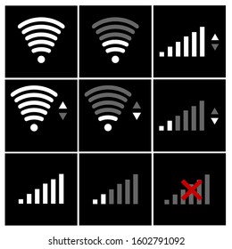 The signal status vector is white and has a black background.