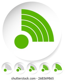 Signal Stength Indicator Set. Internet, Wi-fi, Wireless Connection.