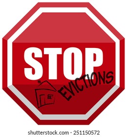 Signal STOP Evictions  - Shutterstock ID 251150572
