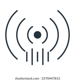 signal stream icons symbol modern with elements for infographic web