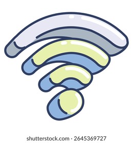 Signal Strength 3d icon vector style for communication user interface Lineal Color style.