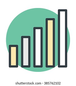 Signal Strength Colored Vector Illustration
