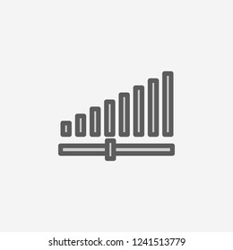 signal strength field outline icon. Element of 2 color simple icon. Thin line icon for website design and development, app development. Premium icon