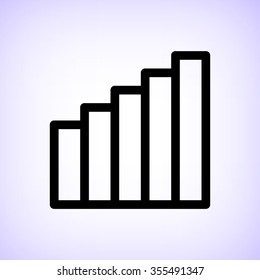 Signal strength indicator -  black vector icon