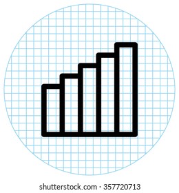 Signal strength indicator  - black vector icon