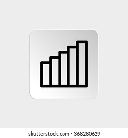 Signal strength indicator  - black vector icon