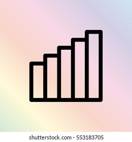Signal strength indicator  - black vector icon