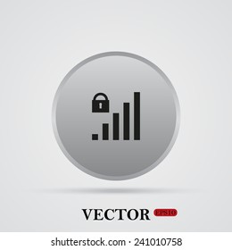 signal strength indicator, closed access, vector, EPS 10