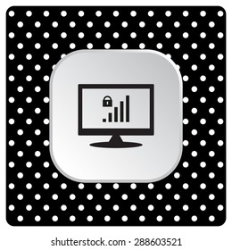 signal strength indicator, closed access. icon. vector design