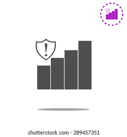 signal strength indicator, closed access. icon. vector design